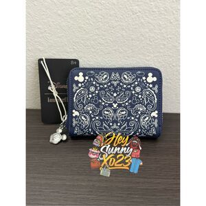 Loungefly Disney Mickey Mouse Bandana Patterned Zip Wallet